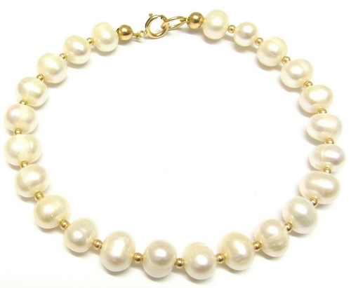 Solid 9ct gold - gold, pearl