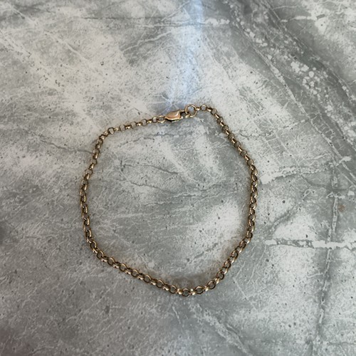 9ct gold belcher - gold, bracelet