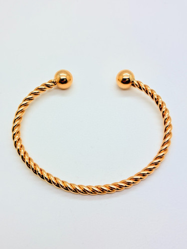 9ct yellow solid gold twist - solid,