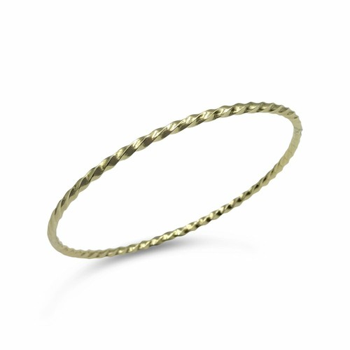 9ct gold bangle solid - 9ct, fancy