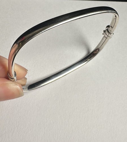 9ct white gold hinged - gold,