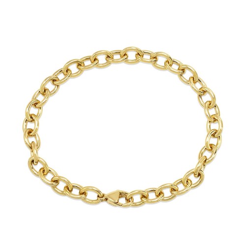 Open oval link solid - open,