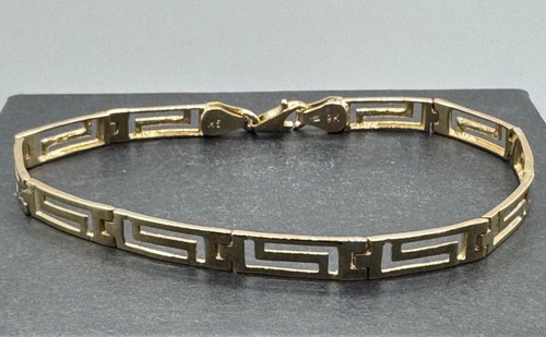 Solid 9ct yellow gold greek - solid,