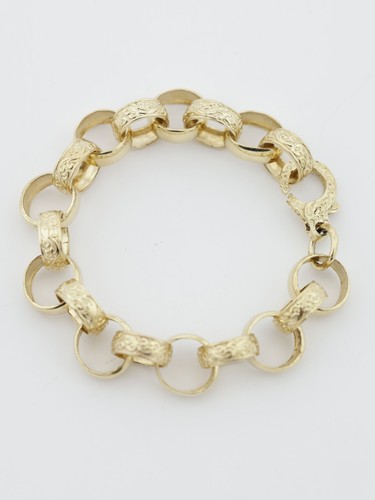 Chunky gold belcher bracelet - gold,