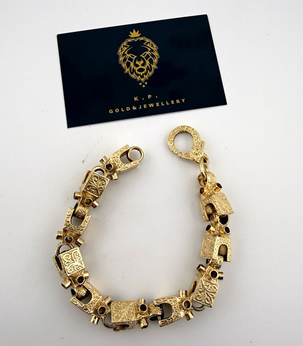 9ct solid gold - gold, bracelet