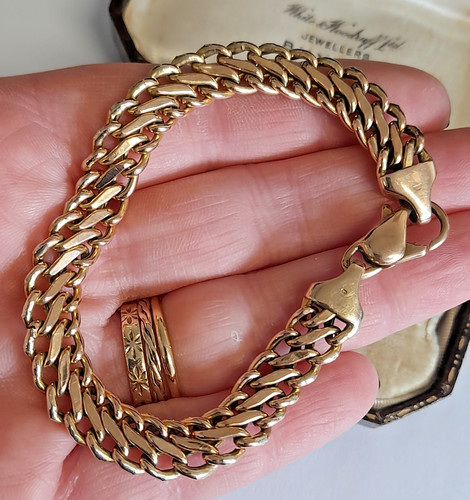 Solid 9ct gold bracelet - solid,