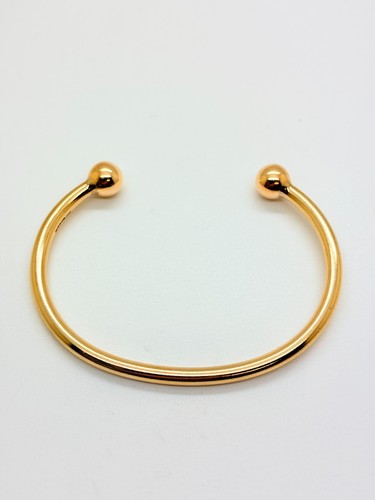 9ct yellow solid gold torque - gold,