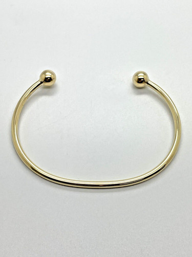 9ct yellow solid gold torque - gold,