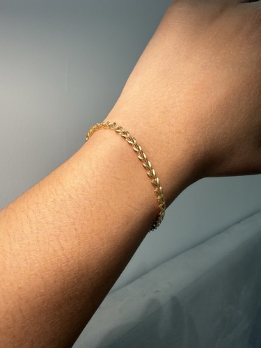 18k solid gold bracelet - 18k,