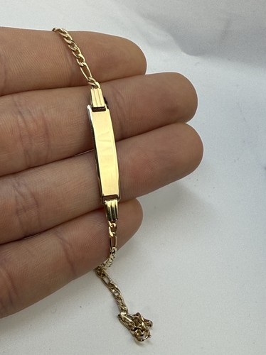 Solid yellow gold figaro - solid, 9k