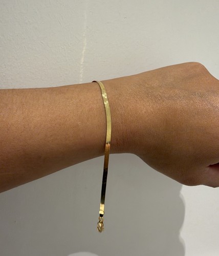 18ct solid gold snake - solid,