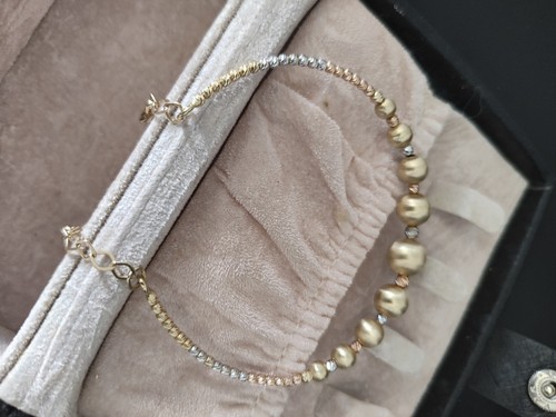 14k gold bracelet solid - 14k/ct,