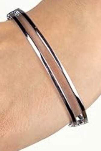 9ct white gold double square - 9ct,