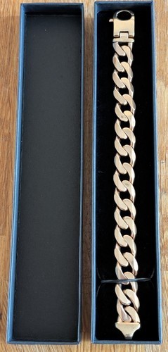 9ct gold heavy curb link - gold,