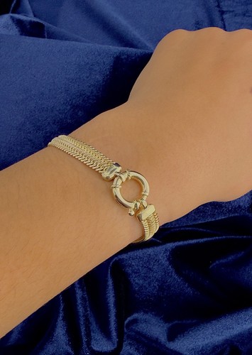 Solid 9ct gold mesh link - solid,