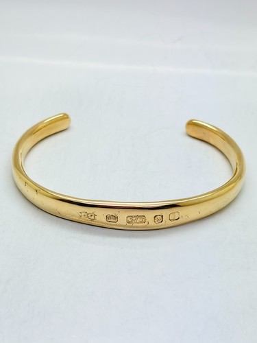 9ct yellow solid gold - solid, cuff