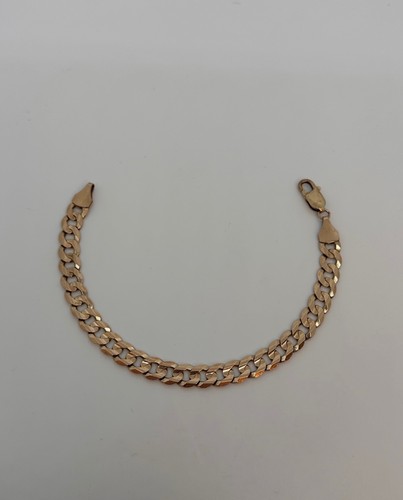 9ct solid gold curb bracelet - 9ct,