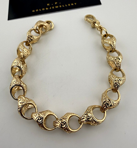 9ct solid gold brand - gold, acorn