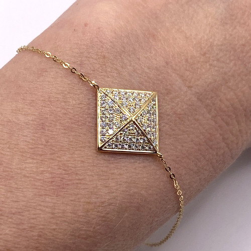 Diamond bracelet solid yellow - diamond,