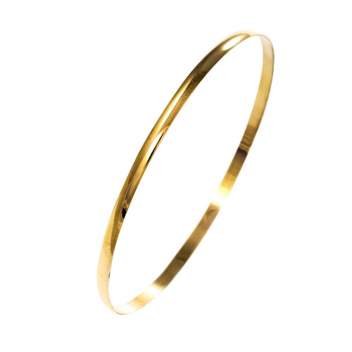 Gold solid slave bangle 3mm - solid,