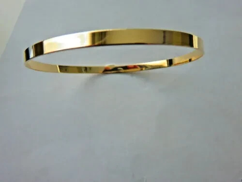 Gold solid slave bangle - gold,