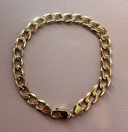 9ct solid yellow gold curb - 9ct,