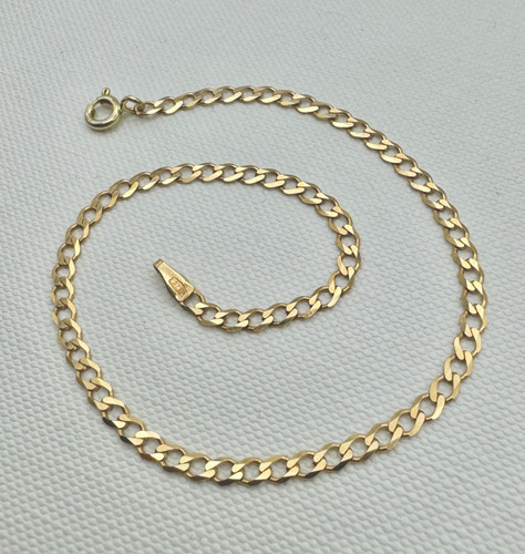 Solid 9ct yellow gold 3mm - yellow, curb