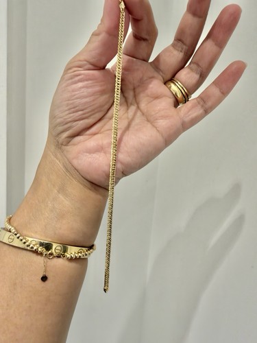 18ct solid gold curb link - solid,