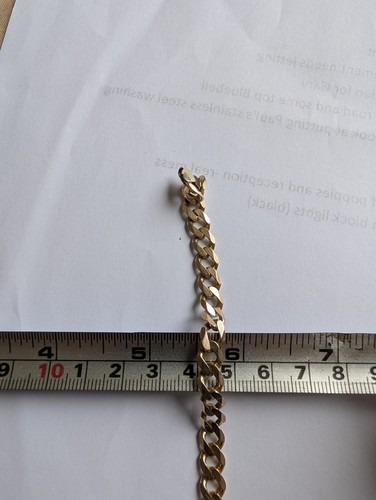 9ct solid gold - curb, bracelet