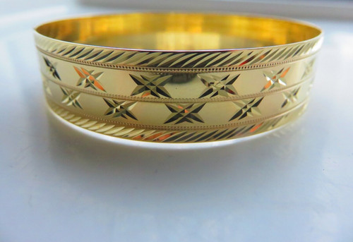 Gold solid slave - bangle, 9