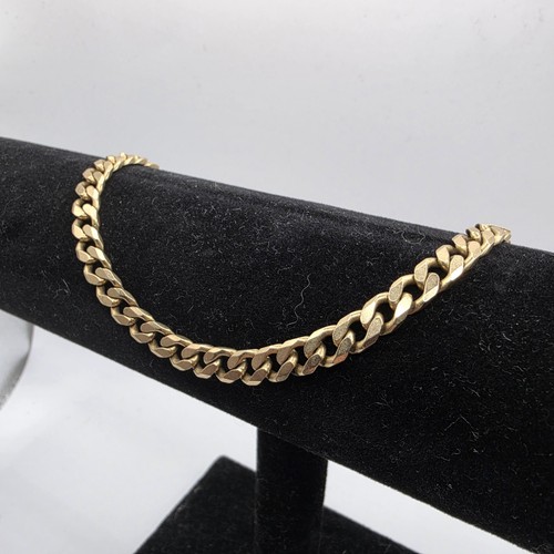 9ct gold curb chainbracelet - 9ct,
