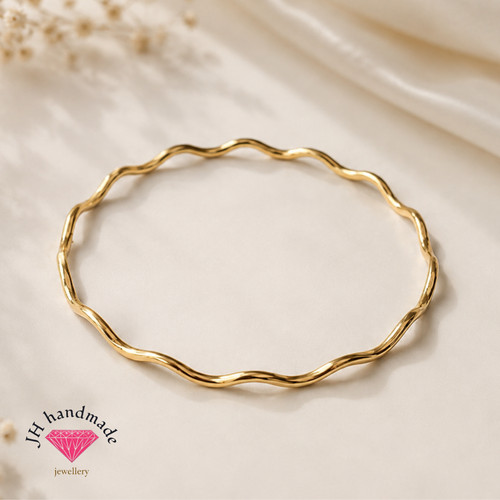 9ct solid gold wave - 9ct,