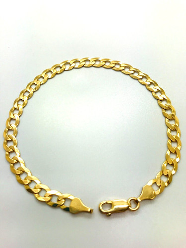 9ct yellow solid gold curb - 9ct,