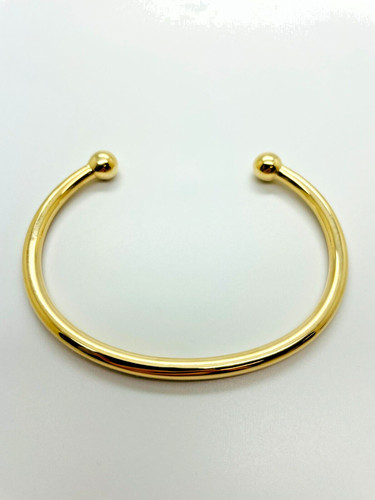 9ct yellow solid gold torque - yellow,